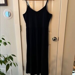 Athleta Black Spaghetti Strap Maxi Sundress